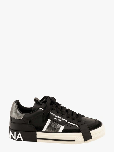 Shop Dolce & Gabbana Man Custom 2.zero Man Black Sneakers