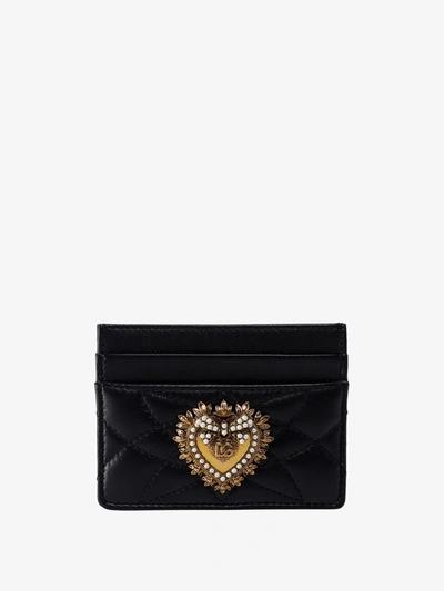 Shop Dolce & Gabbana Woman Card Holder Woman Black Wallets