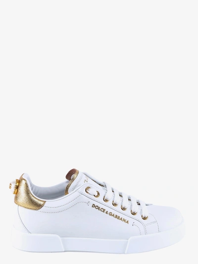 Shop Dolce & Gabbana Woman Portofino Woman White Sneakers