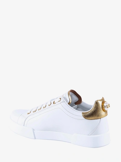 Shop Dolce & Gabbana Woman Portofino Woman White Sneakers
