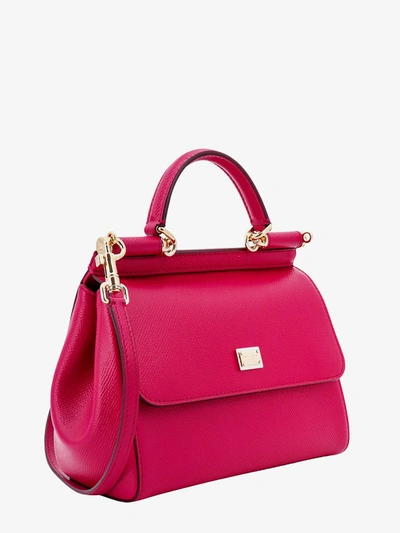 Shop Dolce & Gabbana Woman Sicily Woman Pink Handbags