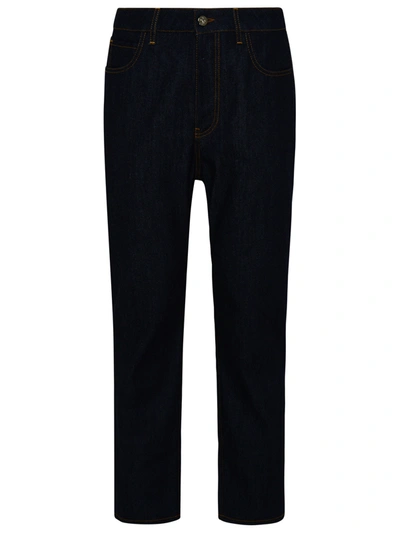 Shop Ferrari Man  Blue Cotton Jeans