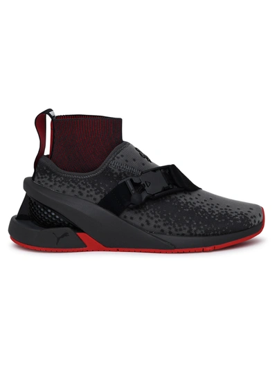Shop Ferrari Ion F Hybrid Plexiglass In Polyester Ion Sneakers Man In Black