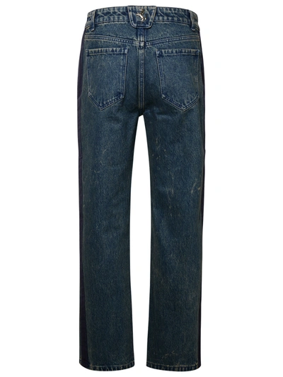 Shop Ferrari Blue Cotton Jeans Man