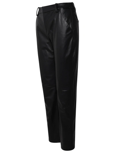 Shop Ferrari Black Leather Pants Woman