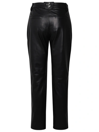 Shop Ferrari Black Leather Pants Woman
