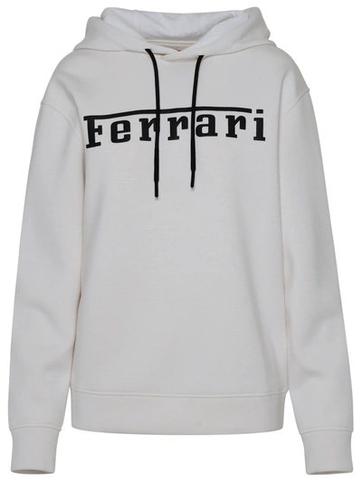 Shop Ferrari Woman  Sweatshirt In White Viscose Blend