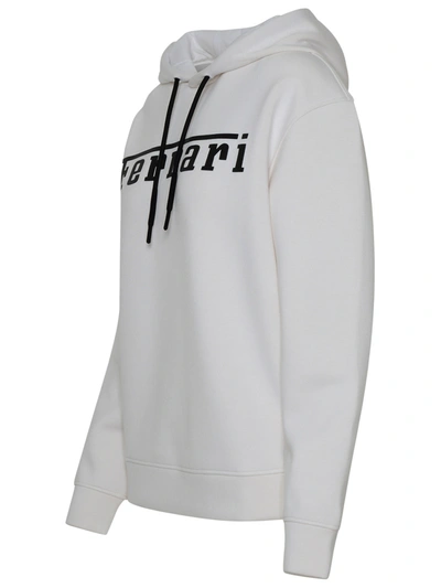 Shop Ferrari Sweatshirt In White Viscose Blend Woman