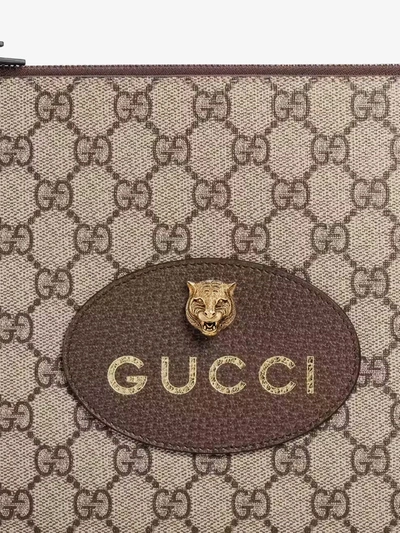 Shop Gucci Man Clutch Man Beige Clutches In Cream