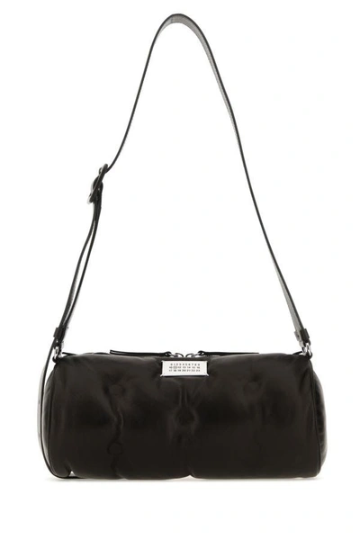 Shop Maison Margiela Woman Black Nappa Leather Glam Slam Crossbody Bag