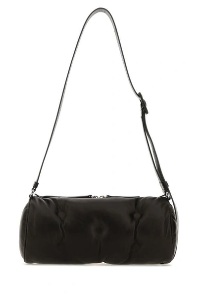 Shop Maison Margiela Woman Black Nappa Leather Glam Slam Crossbody Bag