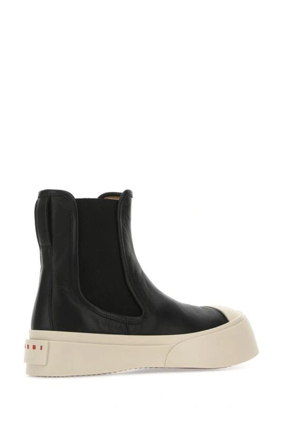 Shop Marni Woman Two-tone Leather Pablo Ankle Boots In Multicolor