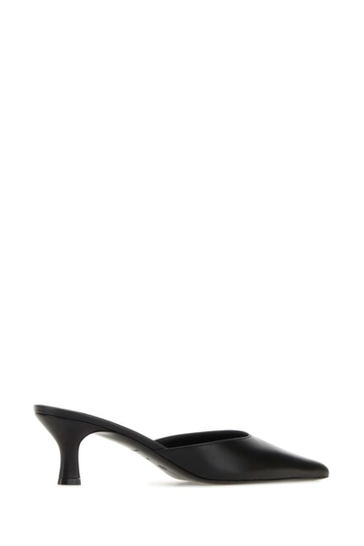 Shop The Row Woman Black Leather Cybil Mules