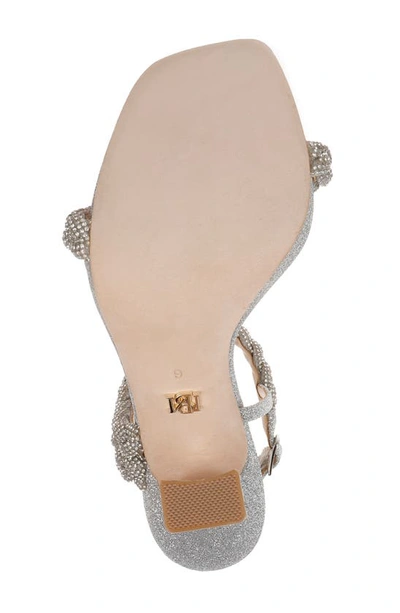Shop Badgley Mischka Collection Fennel Ankle Strap Sandal In Silver