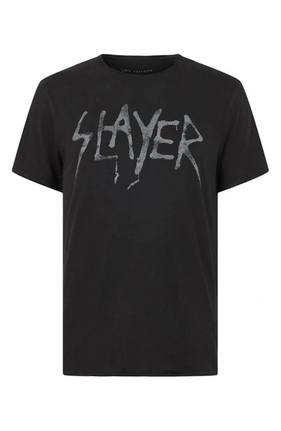 Shop John Varvatos Slayer Raw Edge Graphic Tee In Black