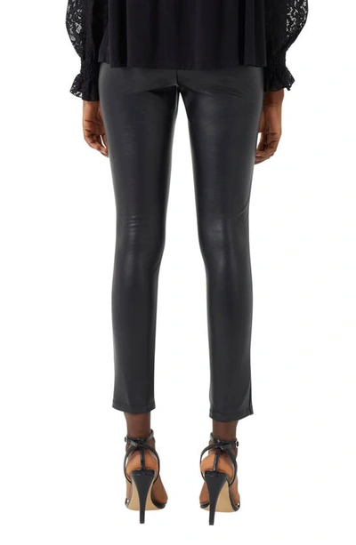 Shop French Connection Faux Leather Skinny Pants In Black