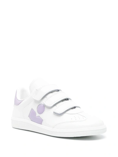 Shop Isabel Marant Beth Leather Sneakers In Lilac