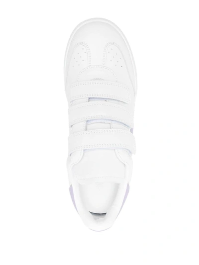 Shop Isabel Marant Beth Leather Sneakers In Lilac