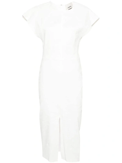 Shop Isabel Marant Mirna Midi Dress In White