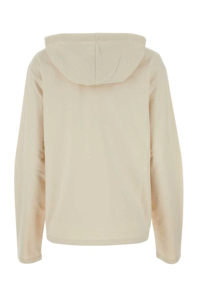 Prada Women's Sand Stretch Cotton Oversize Sweatshirt In Beige O Tan