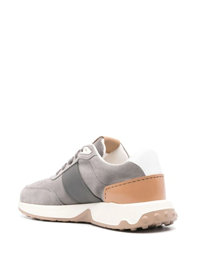 Shop Tod's Suede Sneakers In Grey