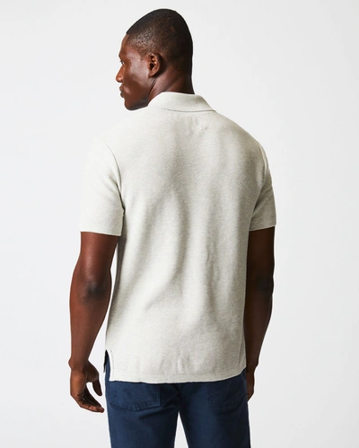 Shop Reid American Pique Sweater Polo In Heathered Grey