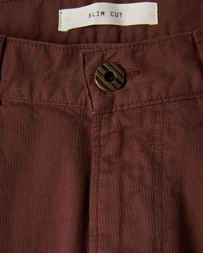 Shop Reid Bedford 5 Pocket Pant In Maroon