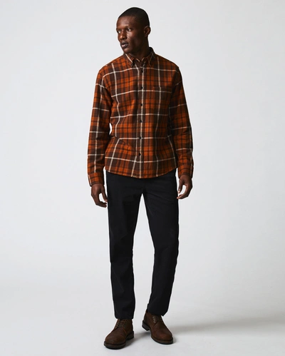 Shop Reid Brushed Bold Plaid Tuscumbia Shirt In Orange/rust