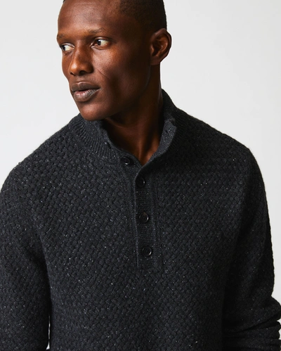 Shop Billy Reid Cashmere Basketweave Pullover In Charcoal