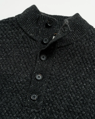 Shop Billy Reid Cashmere Basketweave Pullover In Charcoal