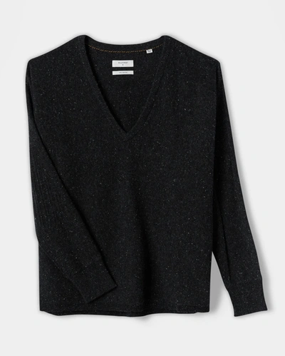 Shop Reid Cashmere Donegal V-neck Sweater In Light Grey