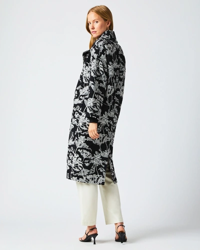 Shop Billy Reid Cocoon Coat Custom In Black/white