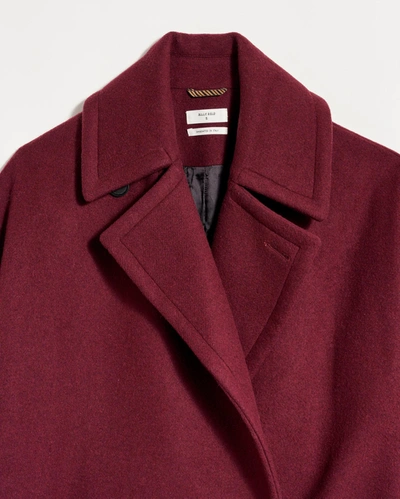 Shop Billy Reid Cocoon Coat Solid In Burgundy