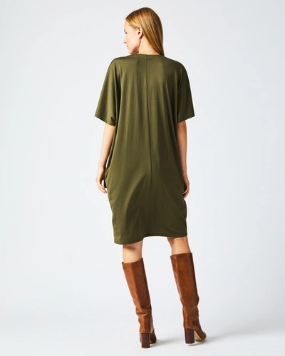 Reid Cocoon Knit Dress In Dark Green