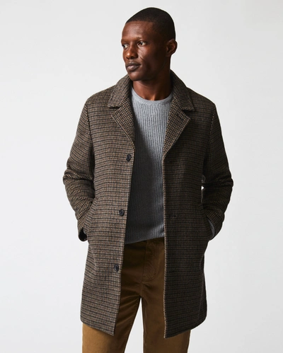 Shop Reid Cooper Coat In Charcoal/tan