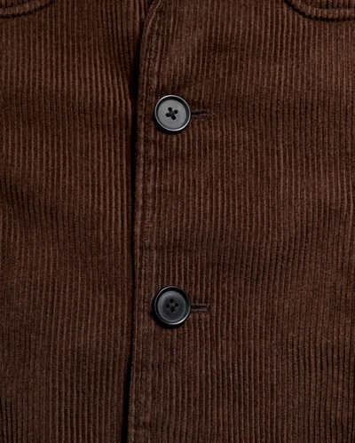 Shop Reid Corduroy Leo Jacket In Chocolate