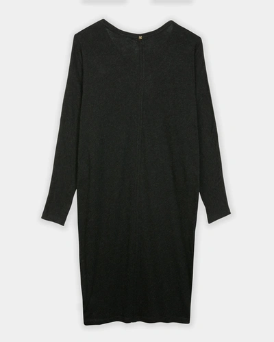 Shop Billy Reid, Inc Cotton Cashmere Dolman Dress In Black