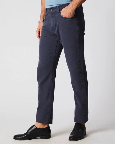 Shop Reid Cotton Linen 5 Pocket Pant In Carbon Blue