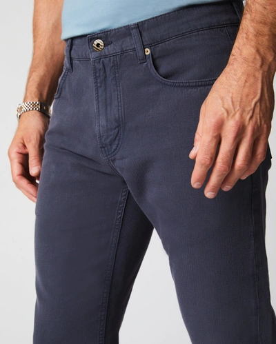 Shop Reid Cotton Linen 5 Pocket Pant In Carbon Blue
