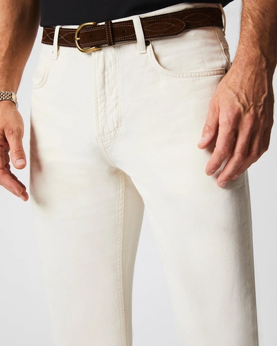 Shop Reid Cotton Linen 5 Pocket Pant In Eggshell