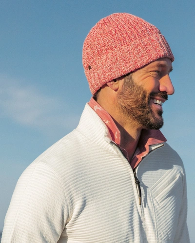 Reid Cotton Ribbon Beanie In Burnt Red