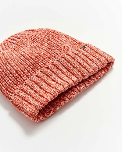 Reid Cotton Ribbon Beanie In Burnt Red