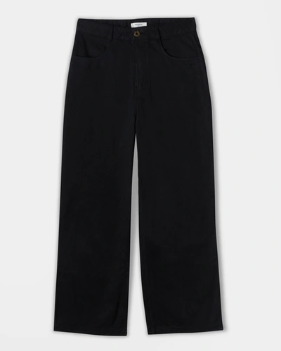 Reid Cropped Wide Leg Pant In Black