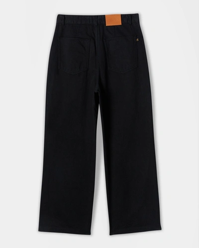 Reid Cropped Wide Leg Pant In Black