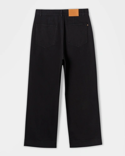 Reid Cropped Wide Leg Pant In Black