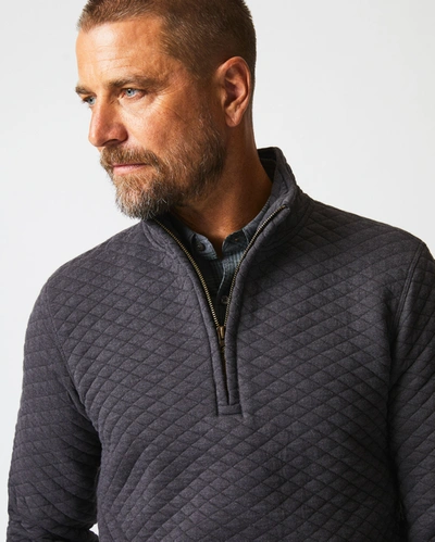 Reid Diamond Quilt Half Zip In Black