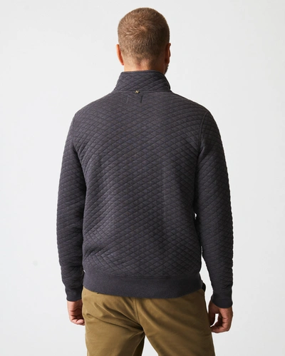 Reid Diamond Quilt Half Zip In Black