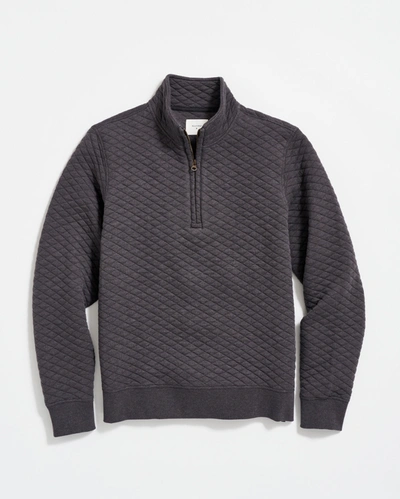 Reid Diamond Quilt Half Zip In Black