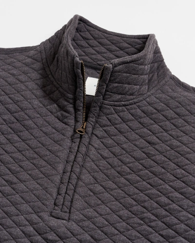 Reid Diamond Quilt Half Zip In Black