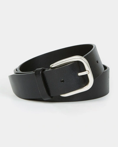 Shop Billy Reid, Inc Distressed Leather Belt In Black